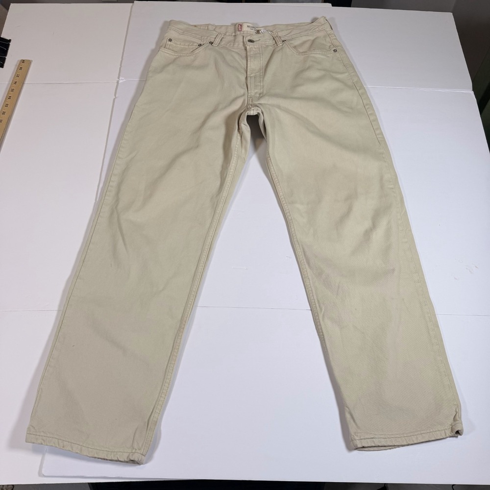 Levi's 550 Jeans Mens 36x32 Tan Super Stretchy Boho Relaxed Fit Straight Leg